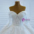 White Sequins Beading Long Sleeve Wedding Dress