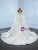 White Mermaid Pearls Long Sleeve Wedding Dress