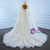 White High neck Sequins Open Back Wedding Dress