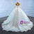Princess White Tulle Appliques Long Sleve Wedding Dress