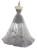 Gray Tulle Illusion Embroidery Prom Dress