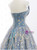 Sexy Blue Tulle Strapless Sleeveless Beading Prom Dress