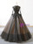 Vintage Black Ball Gown Tulle Appliques Prom Dress
