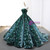 Princess Green Sequins Appliques Sleeveless Prom Dress