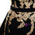 Black Ball Gown Velvet Appliques Beading Prom Dress