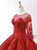 Dark Red Tulle Appliques Backless Prom Dress