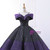 Purple Ball Gown Sequins Spaghetti Straps Prom Dress
