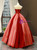 Burgundy Velvet Tulle Appliques Beading Prom Dress