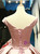 Pink Ball Gown Satin Off the Shoulder 3D Appliques Prom Dress