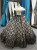 Black Ball Gown Sequins Feather Off the Shoulder Porm  Dress