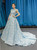 Blue Ball Gown Lace Quinceanera Prom Dress