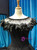 Black Ball Gown Sequins Feather Beading Prom Dress