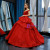 Red Ball Gown Sequins Off the Shoulder Prom Dress