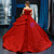 Red Ball Gown Sequins Off the Shoulder Prom Dress