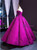 Fuchsia Ball Gown Beading Off the Shoulder Prom Dress