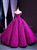 Fuchsia Ball Gown Beading Off the Shoulder Prom Dress