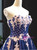 Blue Blue Strapless Appliques Beading Porm Dress