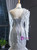 Silver Gray Mermaid Satin Long Sleeve Prom Dress