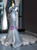 Silver Gray Mermaid Sequins Appliques One Shoulder Prom Dress
