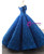 Royal Blue Tulle Appliques Off the Shoulder Prom Dress