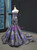 Sexy Blue Gray Mermaid Strapless Prom Dress