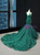 Green Mermaid Sequins Tassel Illusion Neck Prom Dress