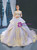 Purple Tulle Gold Appliques Off the Shoulder Prom Dress