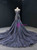 Gray Mermaid Sequins Tulle Spaghetti Straps Prom Dress