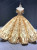 Luxury Gold Ball Gown Sequins Off the Shoulder Prom Dress