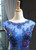 Royal Blue Mermaid Satin Cap Sleeve Beading Prom Dress