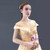 Champagne Tulle Backless Sequins Cap Sleeve Prom Dress