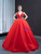 Red Tulle Illusion Beading Sleeveless Prom Dress