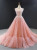 Pink Tulle Beading Sequins Sleeveless Prom Dress