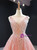 Pink Tulle Beading Sequins Sleeveless Prom Dress