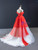 Red White Tulle Pleats Beading Off the Shoulder Prom Dress