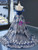 Blue Tulle Sequins One Shoulder Prom Dress