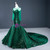 Green Mermaid Sequins Long Sleeve Prom Dress