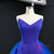 Royal Blue Mermaid Satin Strapless Prom Dress