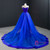 Royal Blue Mermaid Satin Strapless Prom Dress