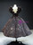 Coffee Ball gown Sequins Ruffles Tea Length Prom Dress