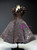 Coffee Ball gown Sequins Ruffles Tea Length Prom Dress