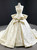 Champagne Ball Gown Satin Strapless Prom Dress