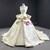 Champagne Ball Gown Satin Strapless Prom Dress