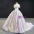 Purple Ball Gown Tulle Lace Beading Prom Dress