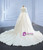 White Mermaid Sequins High Neck Pearls Wedding Dress With Detachable Train