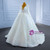 Temperament White Sequins V-neck Long Sleeve Wedding Dress