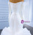 White Mermaid Satin Organza Long Sleeve Wedding Dress