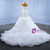 White Mermaid Satin Organza Long Sleeve Wedding Dress