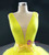 Yellow Ball Gown Tulle V-neck Pleats Prom Dress