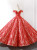 Charming Red Ball Gown Sequins Off the Shoulder Prom Dress